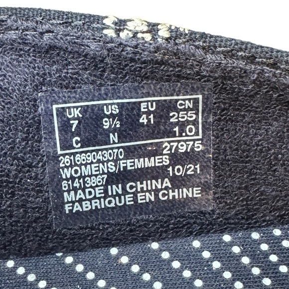 NEW Clarks Breeze Step Navy Daisy Canvas Loafer Slip On sneaker Women 9.5 narrow - Picture 7 of 9